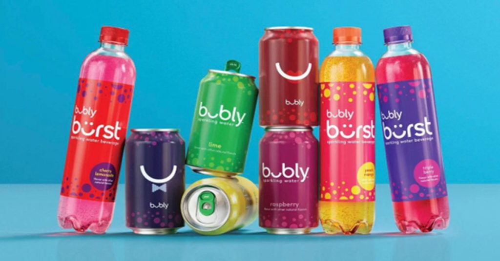 PepsiCo introduces bubly burst sparkling water available in various fruit flavours